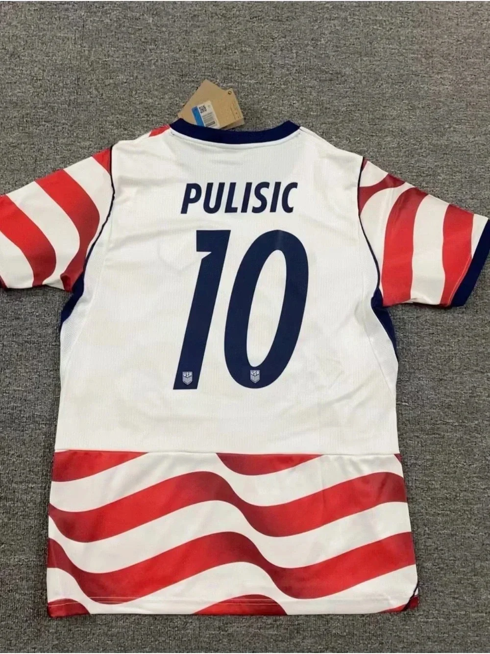 Nike USA Red, White & Navy Soccer Jersey with Number 10